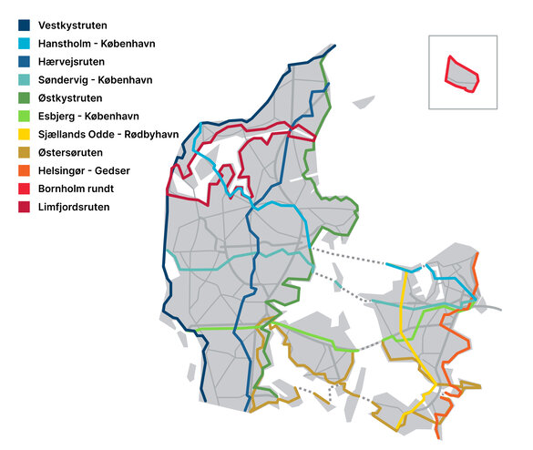 Fahrradrouten in Dänemark