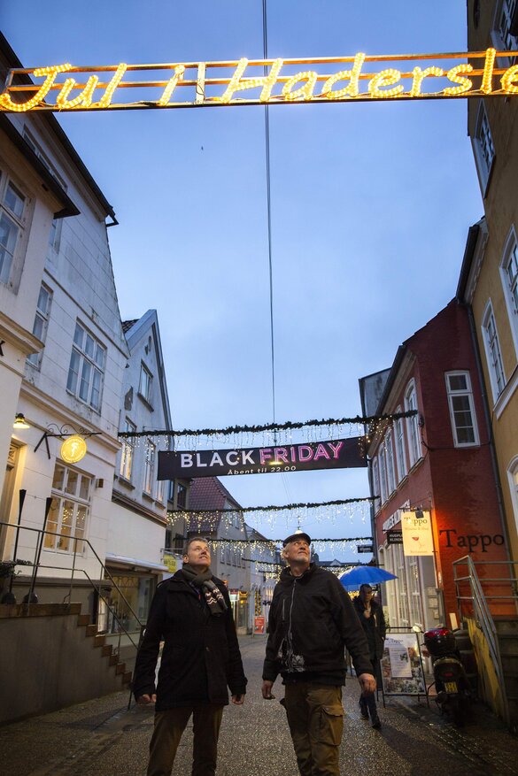 Black Friday und Weihnachtsbeleuchtung in Hadersleben