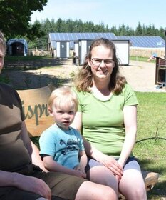 Martin, Max und Manuela Hansen vom Campingplatz am Hof Dreisprung in Westre